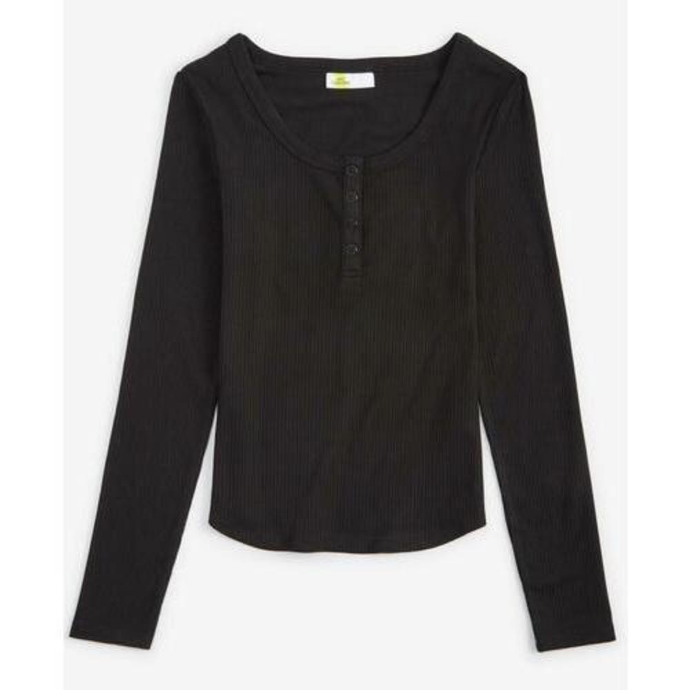 Epic Threads Girls Ribbed-Knit Long-Sleeve Henley, Created for Macy's - Deep